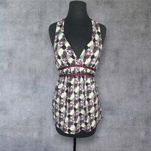 Vintage Charlotte Russe Y2K Babydoll Halter Top Womens S‎ Boho Festival Summer